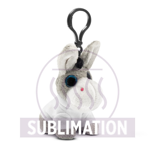 Pluszowy osiołek, zawieszka | Boe Szary HE778-19 