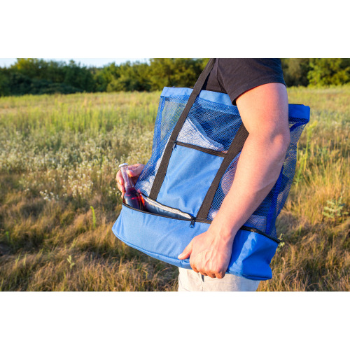 Torba plażowa, na zakupy, torba termoizolacyjna RPET | Maxwell Szary V7292-19 (10)