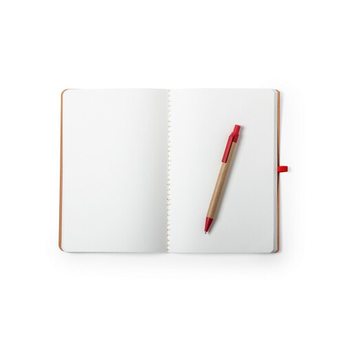 Notatnik A5 z długopisem czerwony V0233-05 (3)