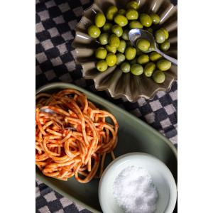 Miska LORI M, zielony/beżowy