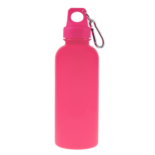 Bidon, butelka sportowa 600 ml z karabińczykiem różowy V8439-21 (1)