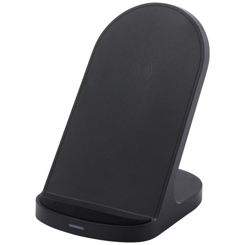 Loop bezprzewodowa podstawka ładująca o mocy 15 W z podwójną cewką z tworzyw sztucznych pochodzących z recyklingu z certyfika Czarny 12434090 (5)