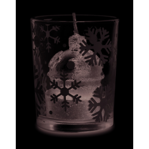 Szklany świecznik tea light Srebrny CX1428-14 (2)