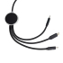 Długi kabel 3w1 z podświetlanym logo czarny EG053403  thumbnail