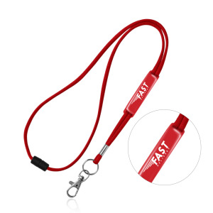 Smycz z karabińczykiem regulowana / Ribbon Czerwony