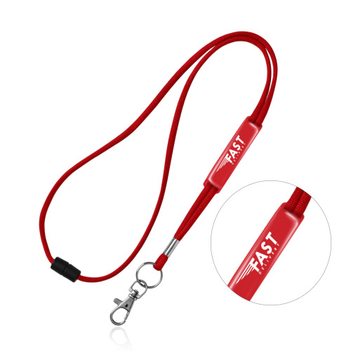Smycz z karabińczykiem regulowana / Ribbon Czerwony IP14081252 