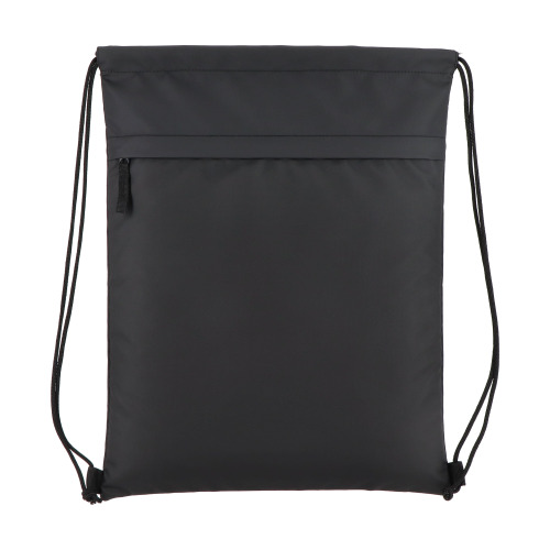 Torba ze sznurkiem z powlekanego PU R-PET 600D, wymiary 33 x 42 cm Czarny LT91394-N0002 (2)