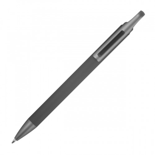 Długopis aluminiowy z recyklingu półżelowy KAROLINE Ciemnoszary 1444077 (3)