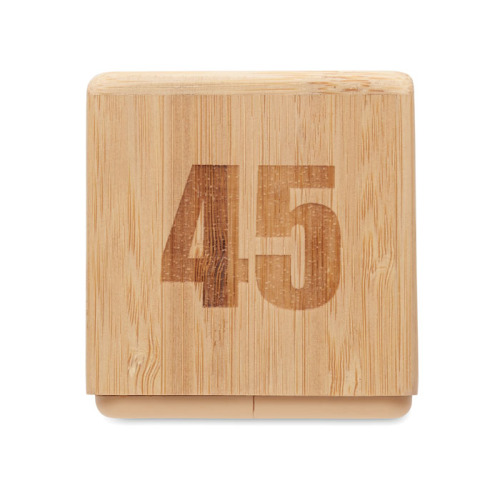 Bambusowy zegar z funkcją drzem Drewna MO2933-40 (4)