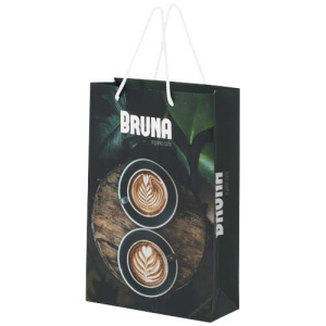 Ręcznie robiona torba z papieru integra z plastikowymi uchwytami – 24 x 9 x 36 cm