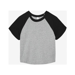 T-shirt Damski Prazkowany Crop Bawełna Strecz - Kelly