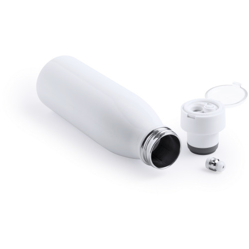 Butelka sportowa 580 ml, słuchawki bezprzewodowe Biały V0621-02 