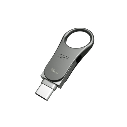 Pendrive z wejściem USB typu C Silicon Power Mobile C80 3,2 szary EG 815007 16GB (1)