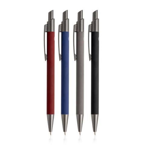 Długopis Soft Touch z recyklingowanego aluminium / Peralu Ciemnoszary IP13159496 (9)