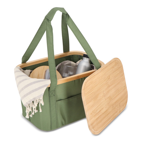 Składany (chłodzący) kosz InSideOut Sogne 38 x 26 x 25cm rPET Oliwkowa zieleń LT57106-N0043 (2)