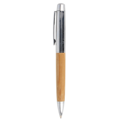 Metalowy bambusowy długopis w tubie Naturalny LT82172-N0094 (4)
