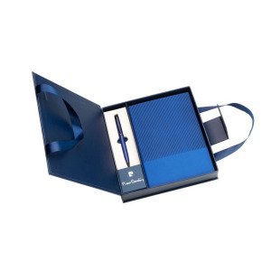 Notatnik A5 w linie z długopisem metalowym CHANTAL Pierre Cardin Niebieski