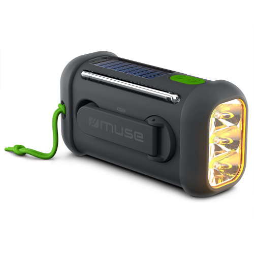 MH-08 | Muse radio, głośnik bluetooth z baterią słoneczną i mechanizmem wiatrowym Czarny LT55019-N0002 (2)