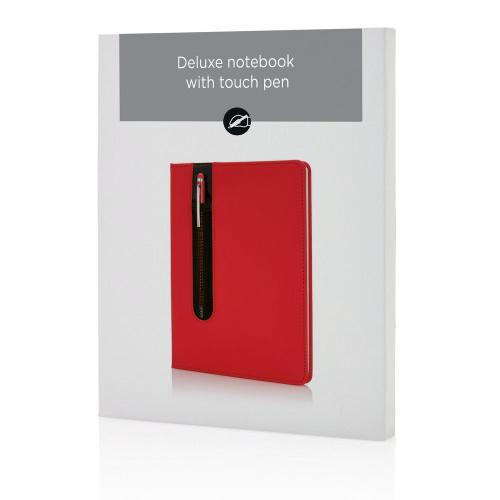 Zestaw upominkowy, notatnik A5 (kartki w linie), długopis czerwony V2717-05 (3)