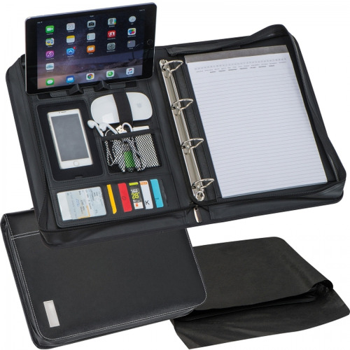 Folder A4 z notatnikiem w linie i segregatorem LUCIANA Czarny 2063703 
