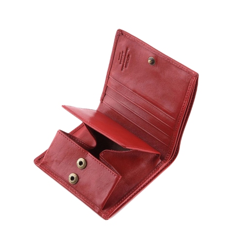 Damski portfel WITTCHEN skórzany z herbem na zatrzask Czerwony WITT10-1-065 (2)