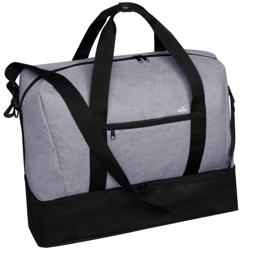 Torba sportowa, podróżna, ochrona RFID Szary V8129-19 