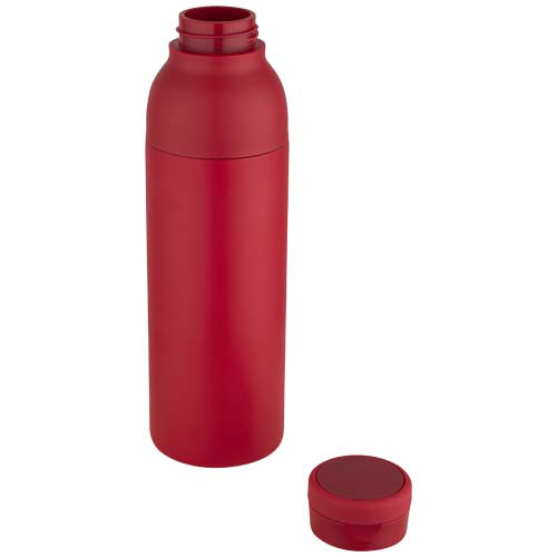Illuminate butelka termiczna o pojemności 650 ml z podwójnymi ściankami, wykonana ze stali nierdzewnej z recyklingu z certyfikatem RCS. Czerwony 10083821 (3)
