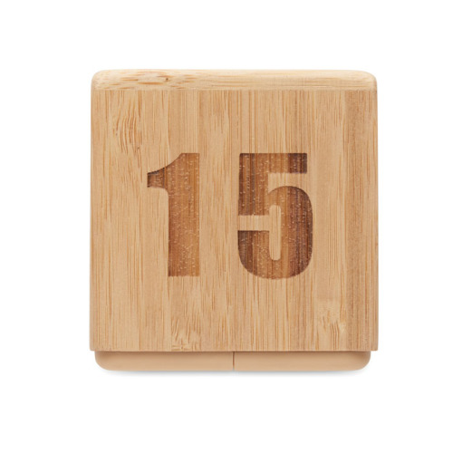 Bambusowy zegar z funkcją drzem Drewna MO2933-40 (7)