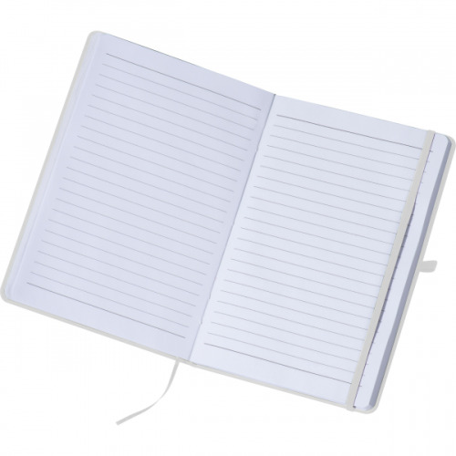 Notatnik A5 w linie z materiałów z recyklingu LORENA Biały 2875906 (2)