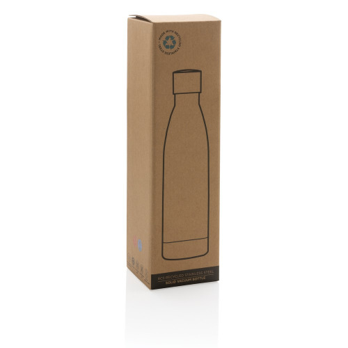 Butelka termiczna 500 ml, stal nierdzewna z recyklingu Czarny P433.271 (9)