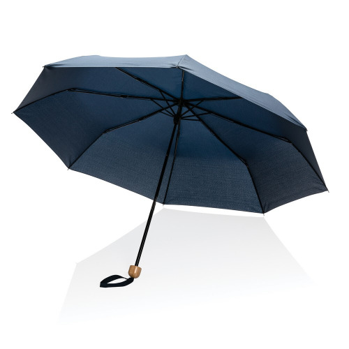 Mały bambusowy parasol 20.5" AWARE™ RPET Niebieski P850.575 (3)