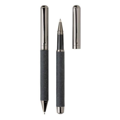 Zestaw piśmienny, długopis i pióro kulkowe grey P611.052 (2)