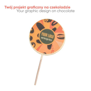 Czekoladowy lizak z nadrukiem Lolly Font 40 g