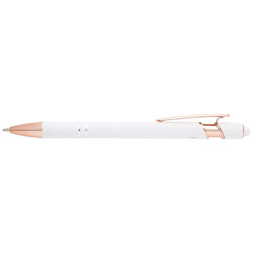 Nanna długopis z wykończeniem w kolorze różowego złota  Biały 10797401 (1)