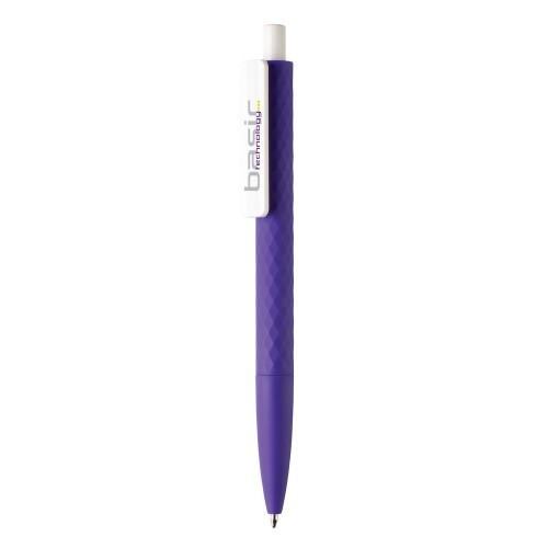 Długopis X3 z przyjemnym w dotyku wykończeniem fioletowy V1999-13 (3)