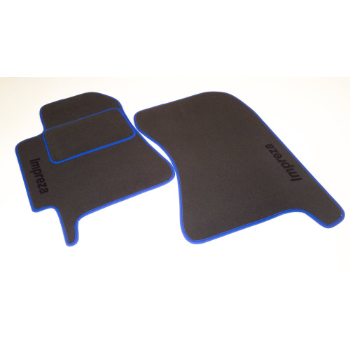 Dywaniki samochodowe welurowe exclusive z napisem lub logo Grafit 4MDWE przód 