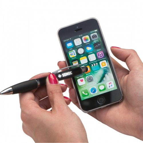 Długopis metalowy touch pen lighting logo LA NUCIA Czarny 054003 (5)