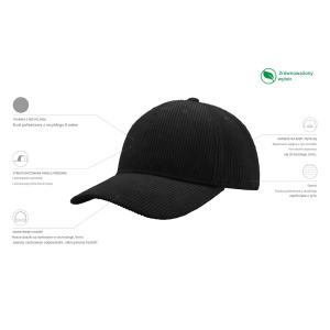Czapka Baseballowa Sznurek Poliester Recykling