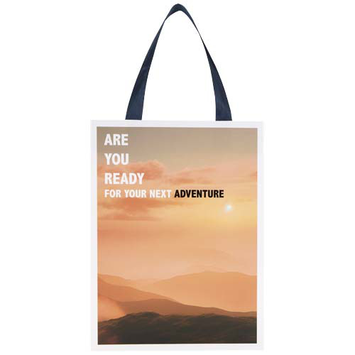 Torba papierowa Smartfold 210 g/m² z uchwytami ze wstążki i matowym laminowaniem – 24 x 10 x 32 cm Niebieski 1ZM01752 (1)