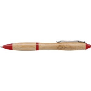 Bambusowy długopis czerwony
