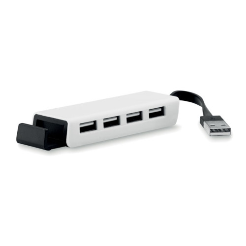 Hub USB / uchwyt na telefon Biały MO8937-06 (5)