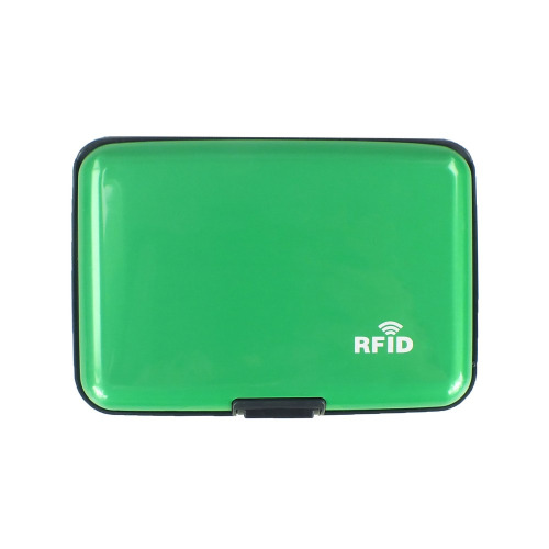 Etui na karty kredytowe z ochroną RFID zielony V2881-06 (2)