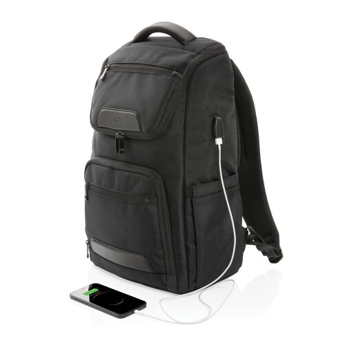 Plecak na laptopa Swiss Peak 15.6", ochrona RFID czarny P762.881 (8)