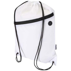 Worek Oriole z tworzywa sztucznego RPET, ściągany sznurkiem, z przednią kieszenią zapinaną na zamek, pojemność 5 litrów