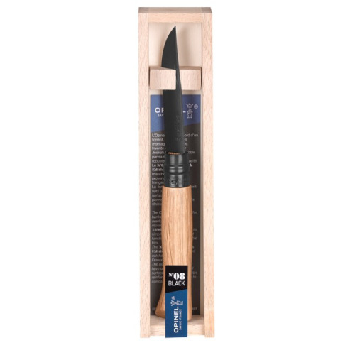 Opinel Nóż Inox Black 08 Drewno 002172 (1)