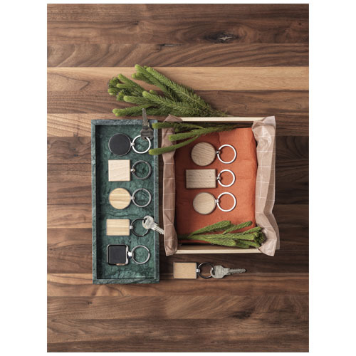 Prostokątny brelok do kluczy Gian z drewna z brzozy Piasek pustyni 11812271 (5)