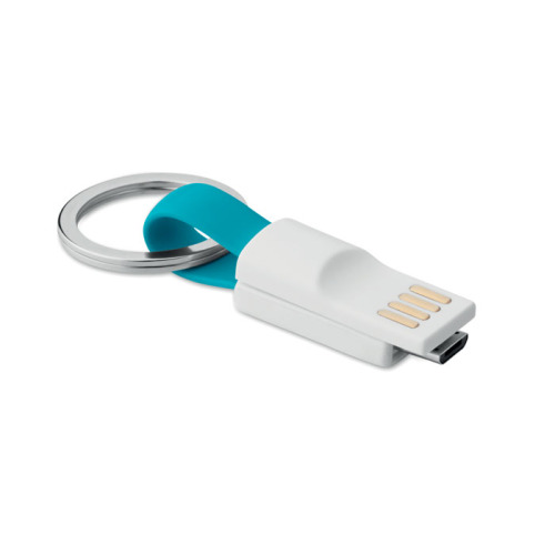 Brelok USB/microUSB Turkusowy MO9170-12 