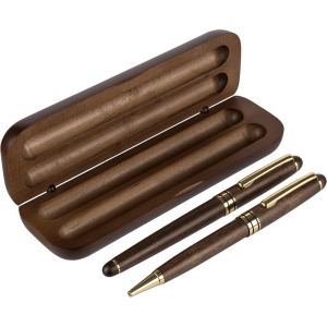 Zestaw piśmienniczy, długopis i pióro kulkowe