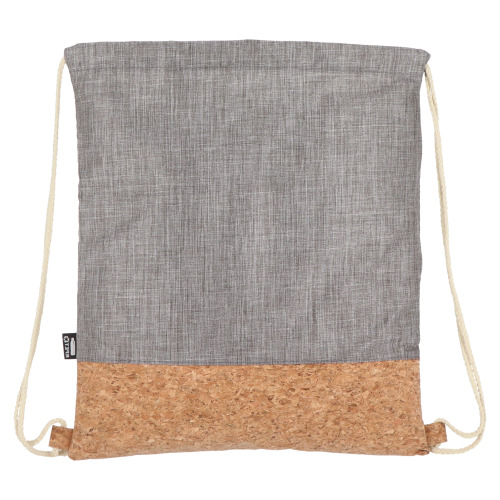 Worek ze sznurkiem R-PET i korek 35 x 40 cm Szary LT91392-N0061 (2)