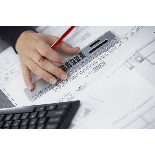 Linijka, kalkulator Srebrny V3030-32 (1)